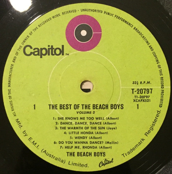 The Beach Boys – The Best Of The Beach Boys Volume 2 LP vinyl record, image 3 of 4