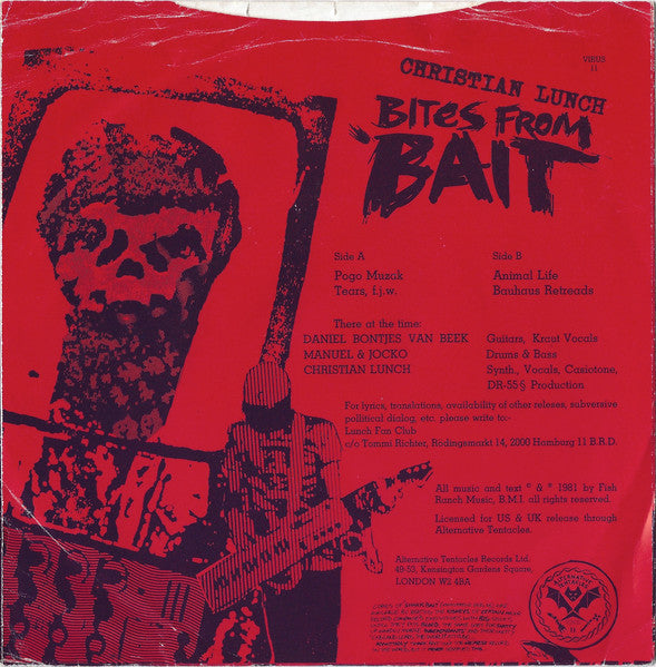 Christian Lunch – Bites From Bait 7" vinyl record, image 2 of 4