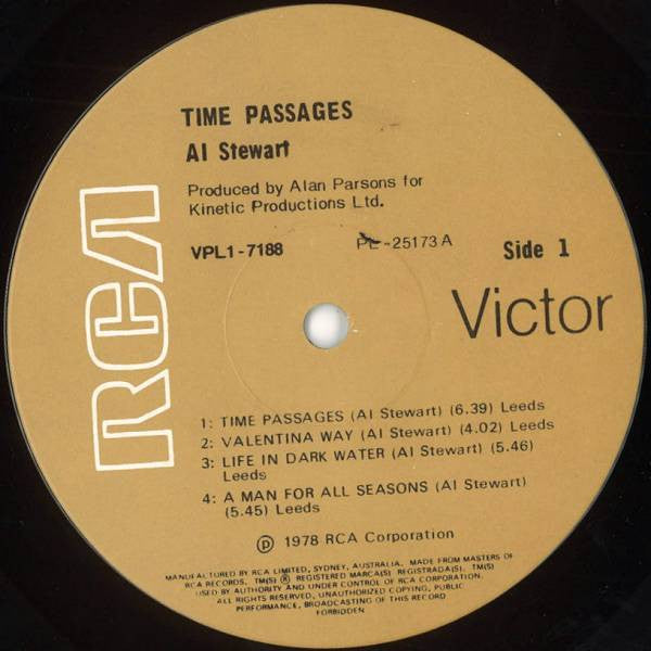 Al Stewart – Time Passages LP vinyl record, image 3 of 4