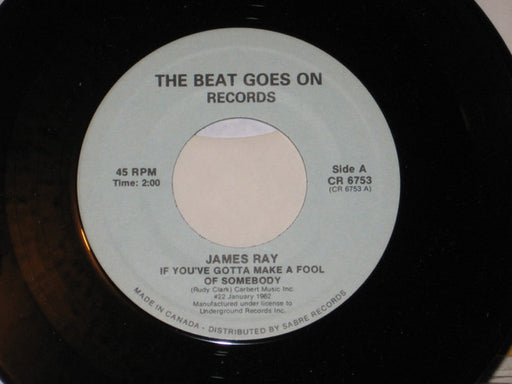 James Ray, James Gilreath – If You've Gotta Make A Fool Of Somebody / Little Band Of Gold 7" vinyl record, image 1 of 2