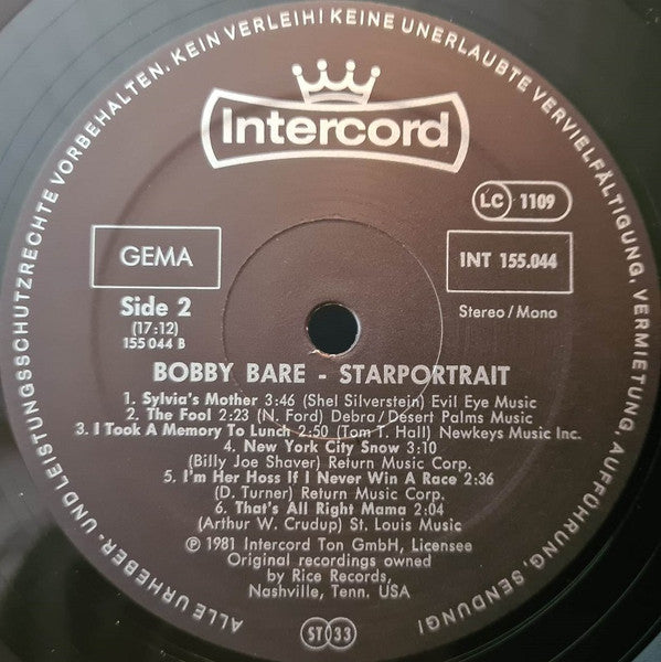 Bobby Bare – Starportrait (2xLP) LP vinyl record, image 5 of 7