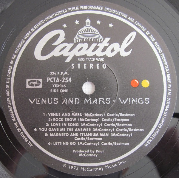 Wings – Venus And Mars LP vinyl record, image 5 of 10
