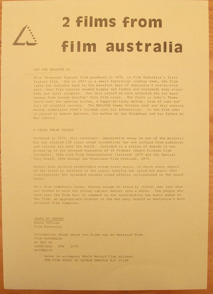 George Dreyfus – The Film Music Of George Dreyfus LP vinyl record, image 5 of 5