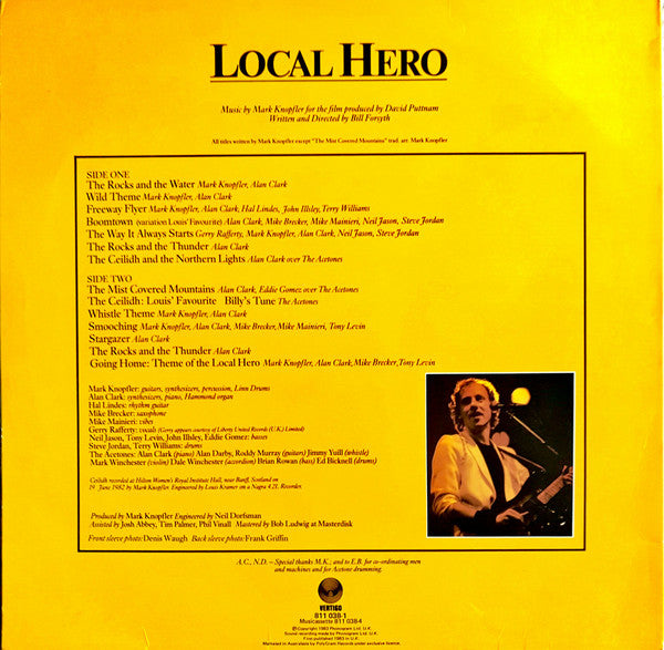 Mark Knopfler – Local Hero LP vinyl record, image 2 of 4