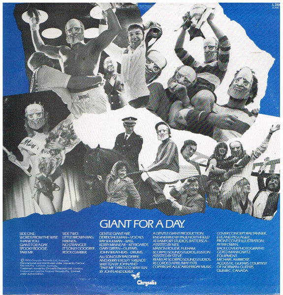 Gentle Giant – Giant For A Day LP vinyl record, image 2 of 4