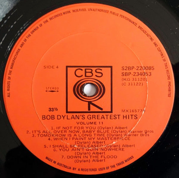 Bob Dylan – Bob Dylan's Greatest Hits Vol.II (2xLP) LP vinyl record, image 8 of 8