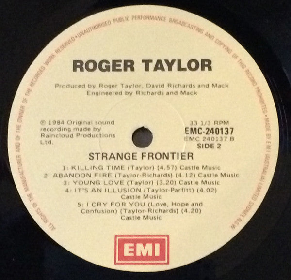 Roger Taylor – Strange Frontier LP vinyl record, image 6 of 6