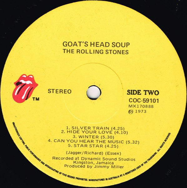 The Rolling Stones – Goat's Head Soup LP vinyl record, image 5 of 8