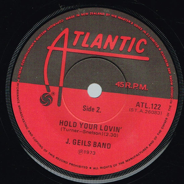 The J. Geils Band – Give It To Me 7" vinyl record, image 2 of 3
