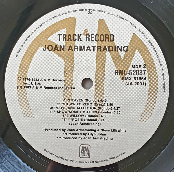 Joan Armatrading – Track Record LP vinyl record, image 4 of 6