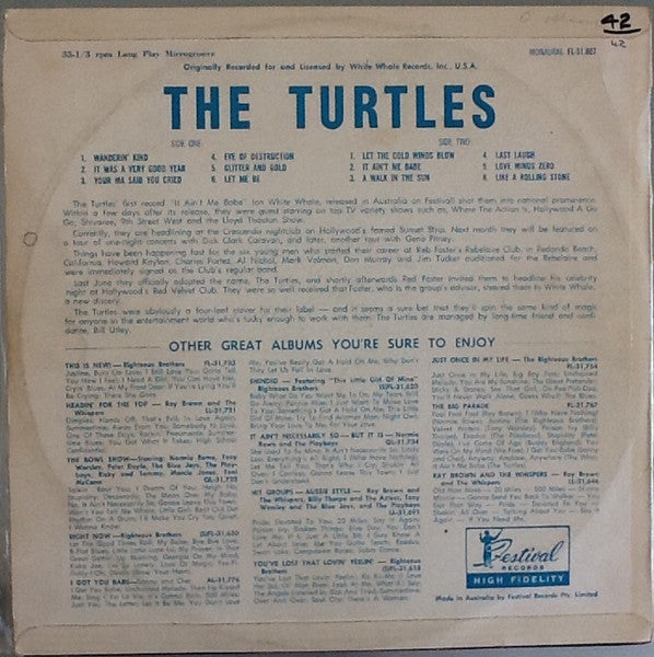 The Turtles – It Ain't Me Babe LP vinyl record, image 2 of 4