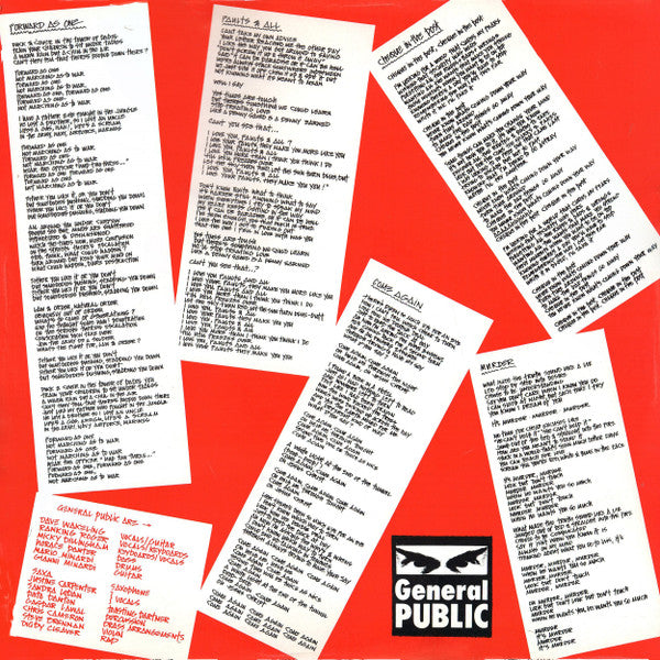 General Public – Hand To Mouth LP vinyl record, image 3 of 6