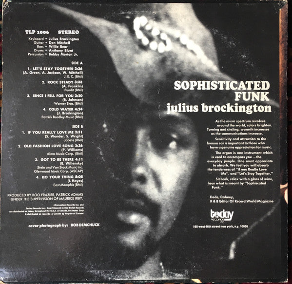 Julius Brockington – Sophisticated Funk LP vinyl record, image 2 of 4