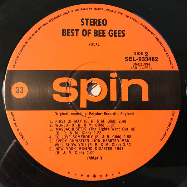 Bee Gees – Best Of Bee Gees LP vinyl record, image 4 of 4