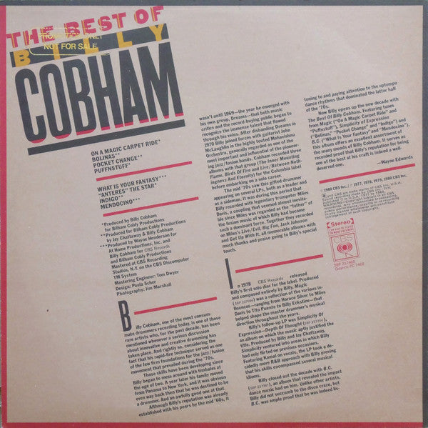Billy Cobham – The Best Of Billy Cobham LP vinyl record, image 2 of 4