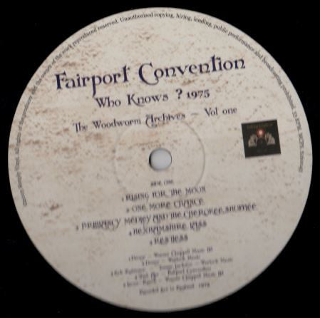 Fairport Convention – Who Knows? (1975 The Woodworm Archives - Vol. One) (2xLP) LP vinyl record, image 3 of 6