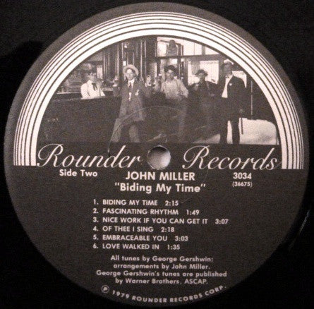 John Miller – Biding My Time (John Miller Plays George Gershwin) LP vinyl record, image 4 of 4