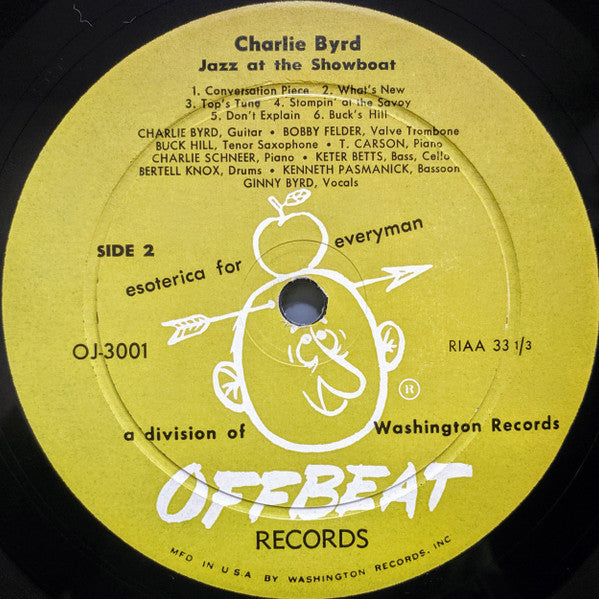 Charlie Byrd – Jazz At The Showboat LP vinyl record, image 4 of 4