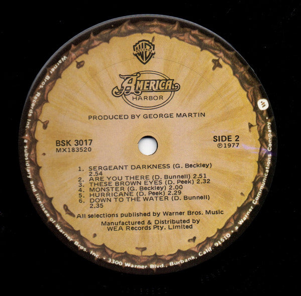America – Harbor LP vinyl record, image 6 of 6