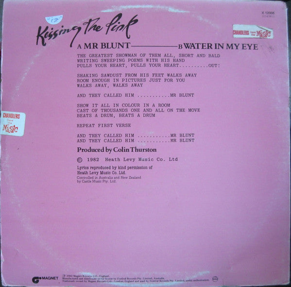 Kissing The Pink – Mr Blunt 12" vinyl record, image 2 of 3
