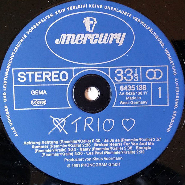Trio – Trio LP vinyl record, image 3 of 5