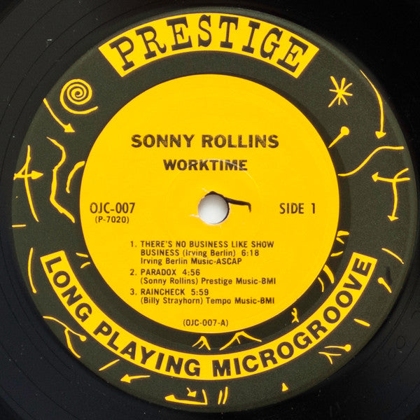 Sonny Rollins – Worktime LP vinyl record, image 3 of 4