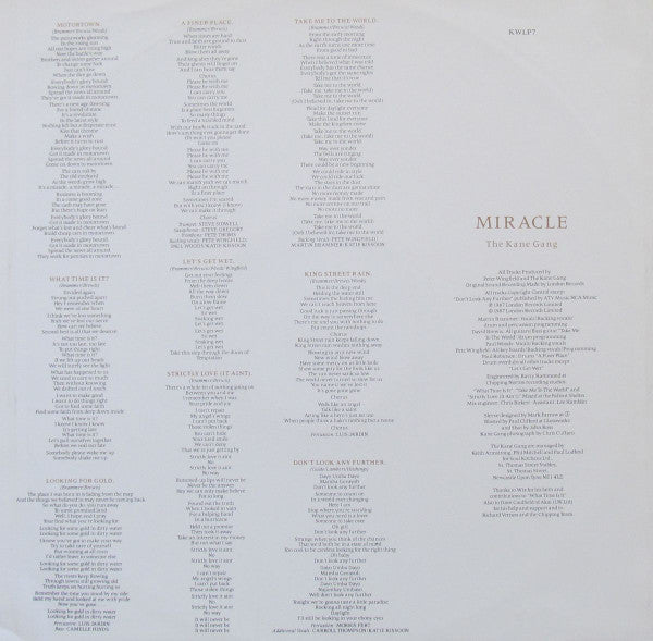 The Kane Gang – Miracle LP vinyl record, image 6 of 6