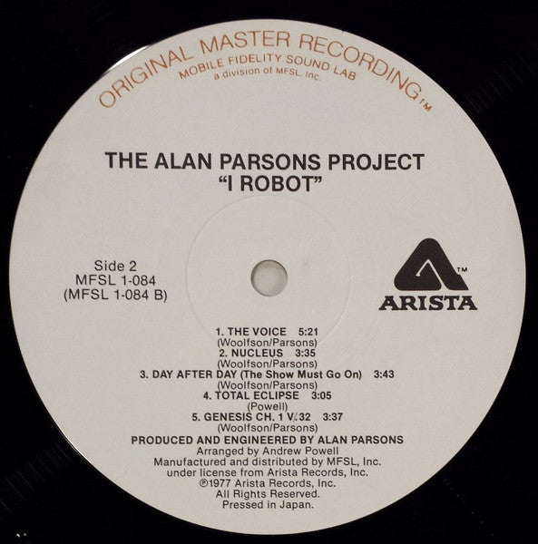 The Alan Parsons Project – I Robot LP vinyl record, image 5 of 5