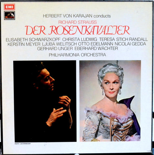 Elisabeth Schwarzkopf, Otto Edelmann, Christa Ludwig, Teresa Stich-Randall, Eberhard Wächter, Philharmonia Orchestra, Herbert Von Karajan, Richard Strauss – Der Rosenkavalier (4xLP) LP vinyl record, image 1 of 2