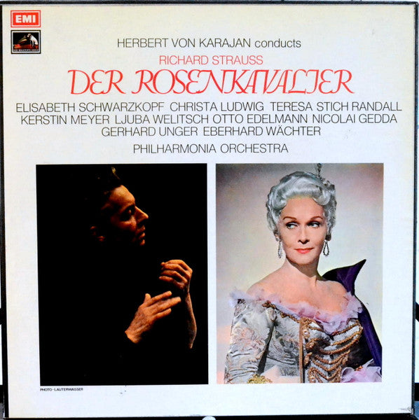 Elisabeth Schwarzkopf, Otto Edelmann, Christa Ludwig, Teresa Stich-Randall, Eberhard Wächter, Philharmonia Orchestra, Herbert Von Karajan, Richard Strauss – Der Rosenkavalier (4xLP) LP vinyl record, image 1 of 2