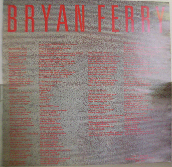 Bryan Ferry – Boys And Girls LP vinyl record, image 5 of 6