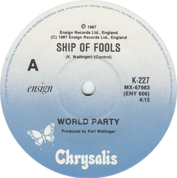 World Party – Ship Of Fools (2x7") 7" vinyl record, image 2 of 7