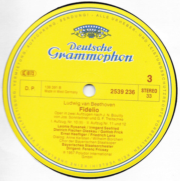 Ludwig van Beethoven, Leonie Rysanek, Irmgard Seefried, Kieth Engen, Dietrich Fischer-Dieskau, Ernst Haefliger, Gottlob Frick, Friedrich Lenz, Bayerisches Staatsorchester, Ferenc Fricsay – Fidelio (2xLP) LP vinyl record, image 7 of 8