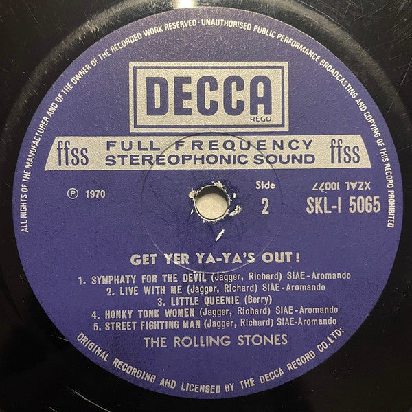 The Rolling Stones – Get Yer Ya-Ya's Out! - The Rolling Stones In Concert LP vinyl record, image 4 of 4