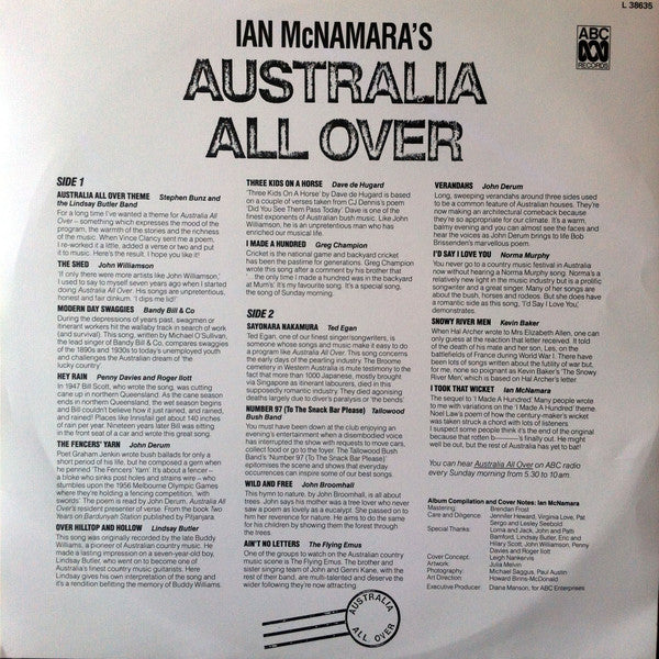 Various, Ian McNamara – Australia All Over LP vinyl record, image 5 of 5