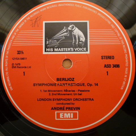 Hector Berlioz, London Symphony Orchestra, André Previn – Symphonie Fantastique LP vinyl record, image 3 of 4