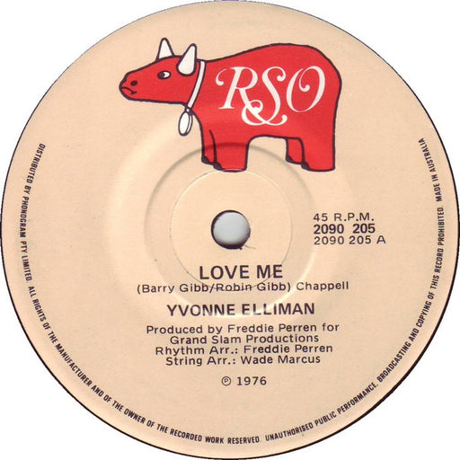 Yvonne Elliman – Love Me 7" vinyl record, image 1 of 2