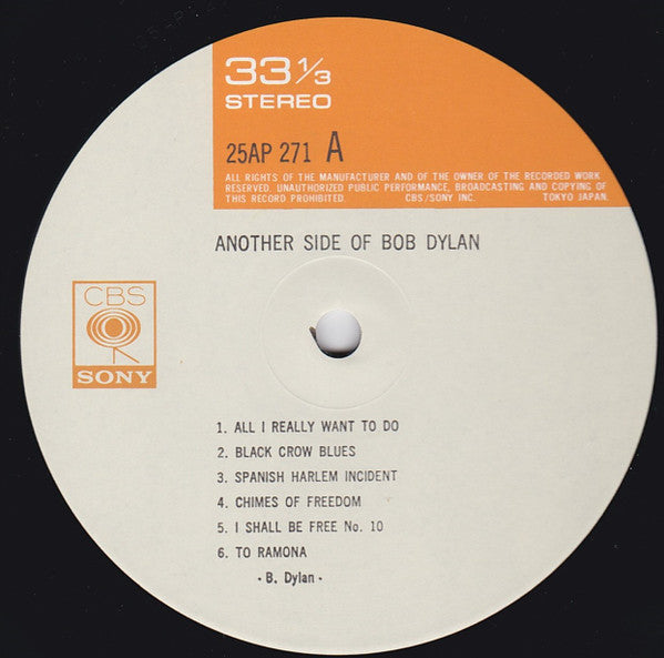 Bob Dylan – Another Side Of Bob Dylan LP vinyl record, image 4 of 6