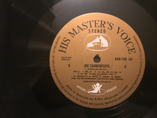 Wolfgang Amadeus Mozart, Otto Klemperer, Wilhelm Pitz, Philharmonia Orchestra, Philharmonia Chorus, Nicolai Gedda, Gerhard Unger, Walter Berry, Gundula Janowitz, Lucia Popp, Elisabeth Schwarzkopf, Christa Ludwig, Ruth-Margret Pütz, Marga... LP vinyl record, image 9 of 9
