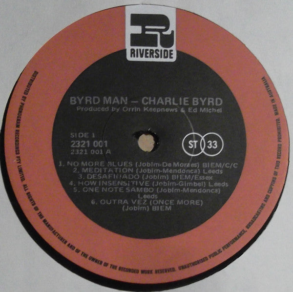 Charlie Byrd – Byrd Man LP vinyl record, image 3 of 4