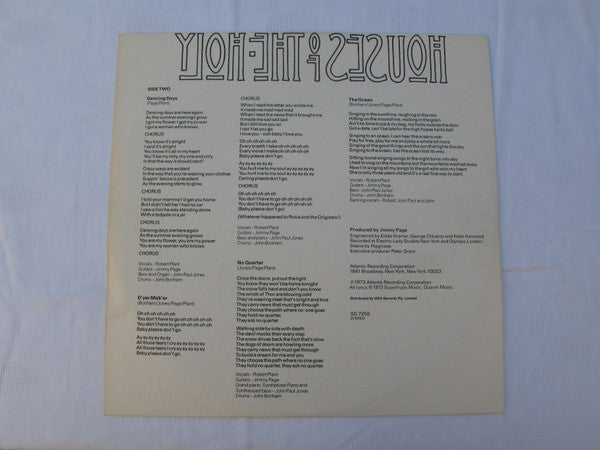 Led Zeppelin – Houses Of The Holy LP vinyl record, image 4 of 7