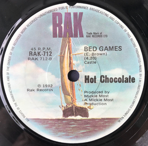 Hot Chocolate – Girl Crazy 7" vinyl record, image 2 of 2
