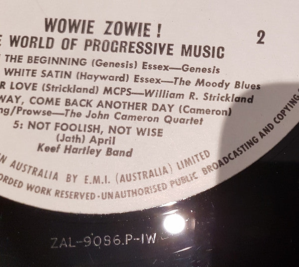 Various – The World Of Progressive Music: Wowie Zowie! LP vinyl record, image 6 of 6