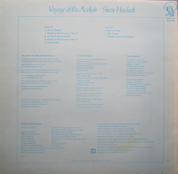 Steve Hackett – Voyage Of The Acolyte LP vinyl record, image 4 of 10
