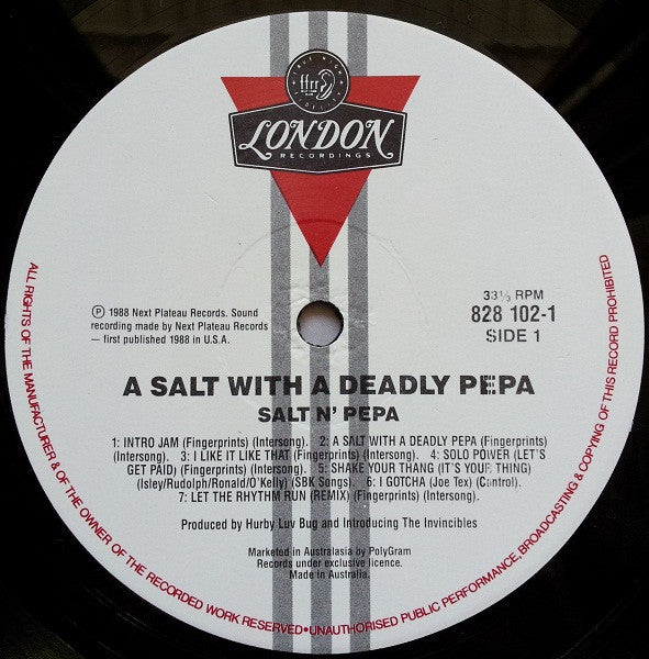 Salt 'N' Pepa, Spinderella – A Salt With A Deadly Pepa LP vinyl record, image 3 of 4