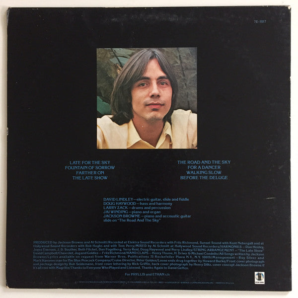 Jackson Browne – Late For The Sky LP vinyl record, image 2 of 4