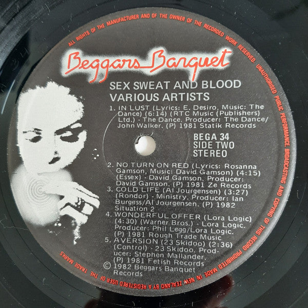 Various – Sex Sweat And Blood (The New Dancability) LP vinyl record, image 4 of 4