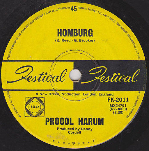 Procol Harum – Homburg 7" vinyl record