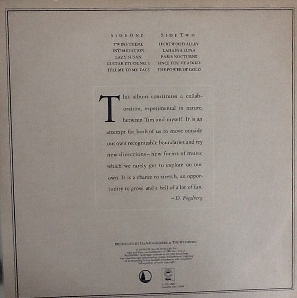 Dan Fogelberg, Tim Weisberg – Twin Sons Of Different Mothers LP vinyl record, image 4 of 6