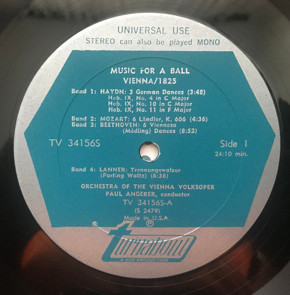 Joseph Haydn, Wolfgang Amadeus Mozart, Ludwig van Beethoven, Franz Schubert, Johann Strauss Sr., Josef Lanner – Music For A Ball Vienna/1825 LP vinyl record, image 3 of 4